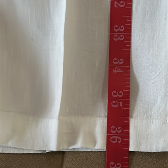 Unlined white linen tapered women’s pants Italy - Picture 12 of 13